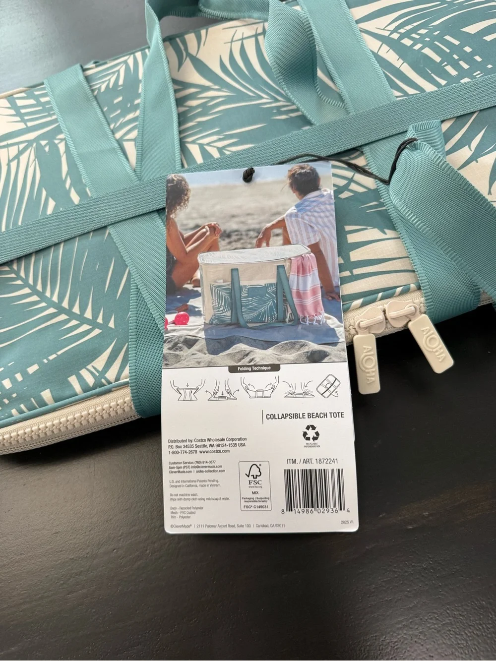 Aloha Collection x Clevermade Collapsible Beach Tote